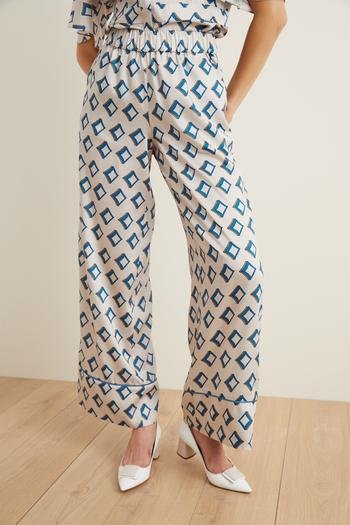 Beli Lastikli Pijama Pantolon