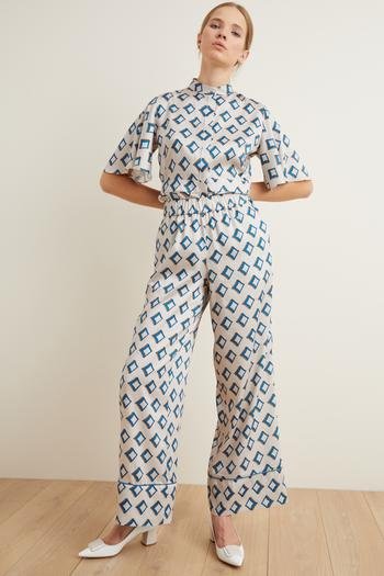 Beli Lastikli Pijama Pantolon