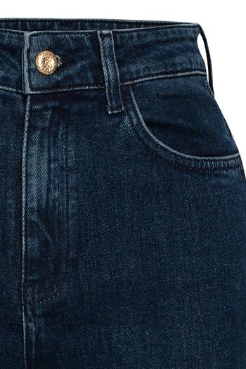 Düğmeli Jean Pantolon