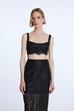 Mert Aslan Dantel Crop Bluz