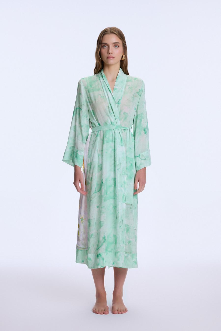 Sana Dair Desenli Kimono_1