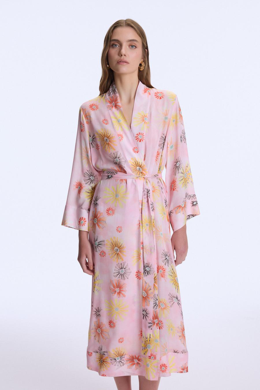 Renk Mevsimi Desenli Kimono_2