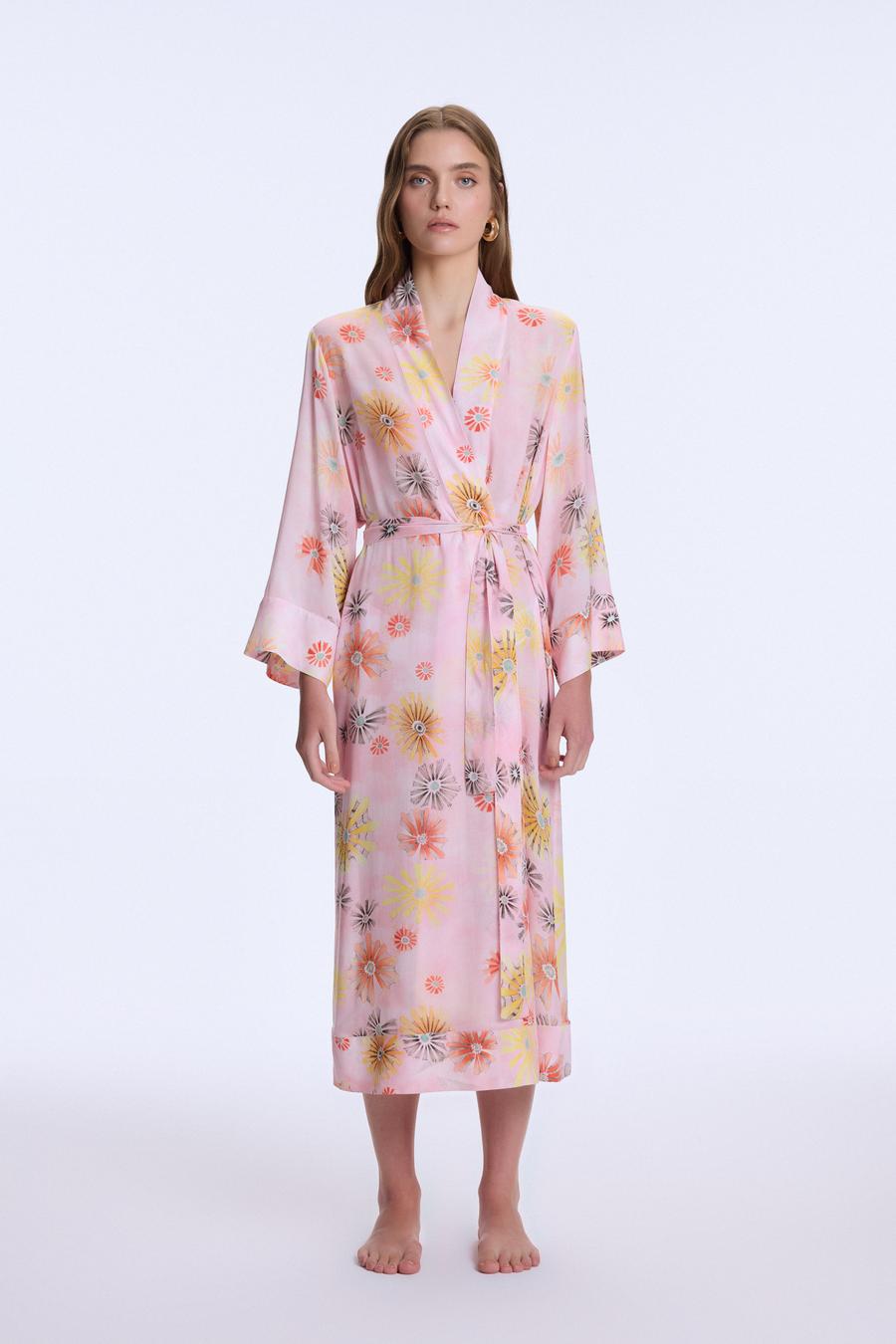 Renk Mevsimi Desenli Kimono_1