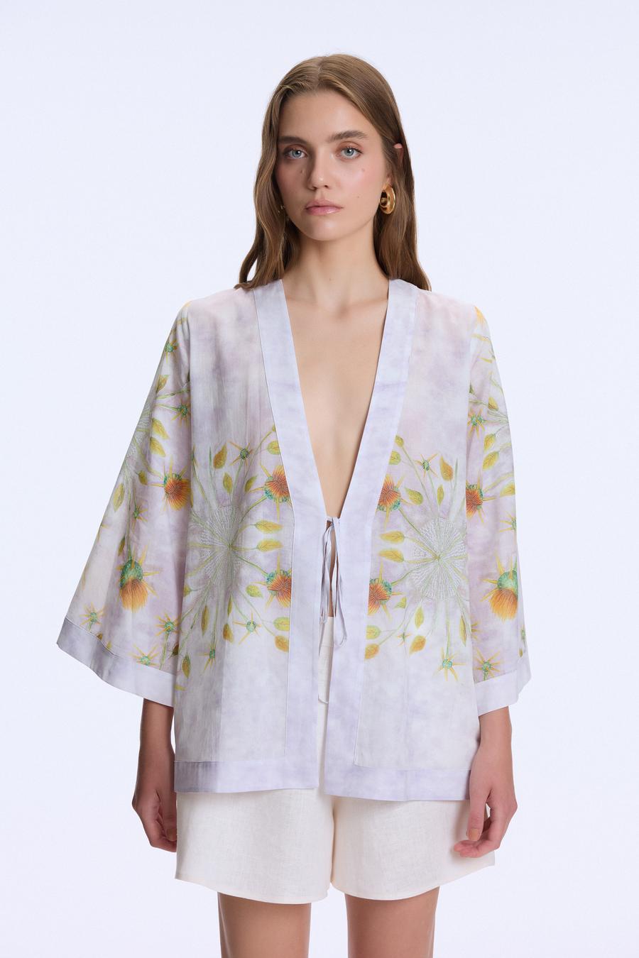 Sana Dair Desenli Kimono_1