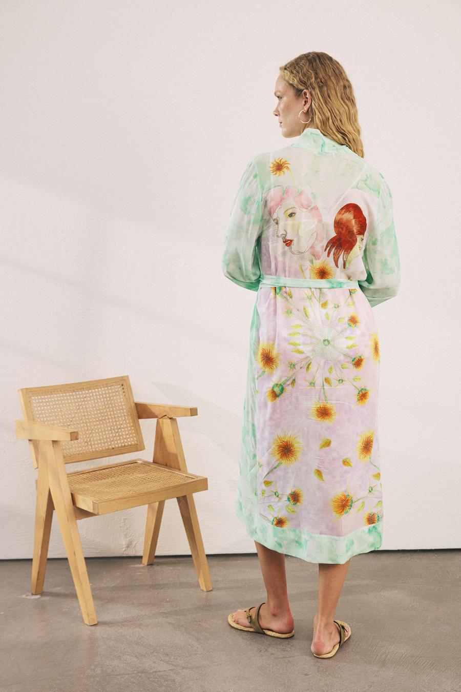 Sana Dair Desenli Kimono_5