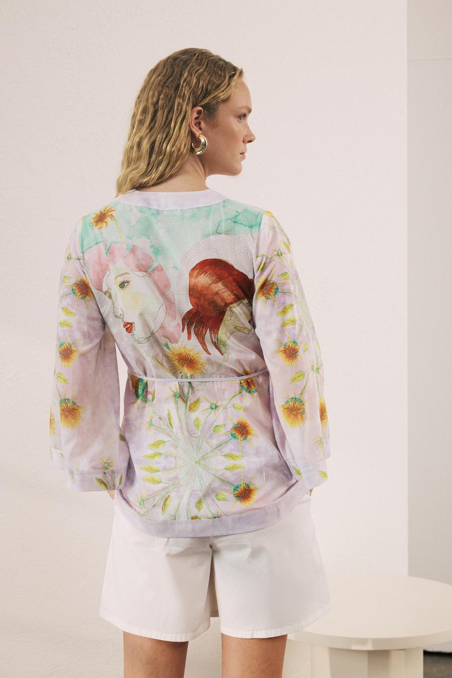 Sana Dair Desenli Kimono_5