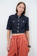 Cepli Denim Crop Gömlek