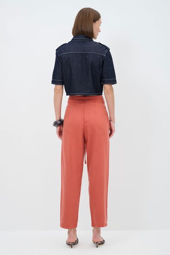 Cepli Denim Crop Gömlek