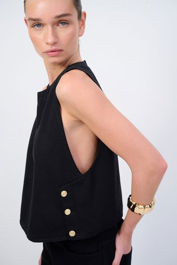 Moda Tutkusu Kolsuz Denim Bluz