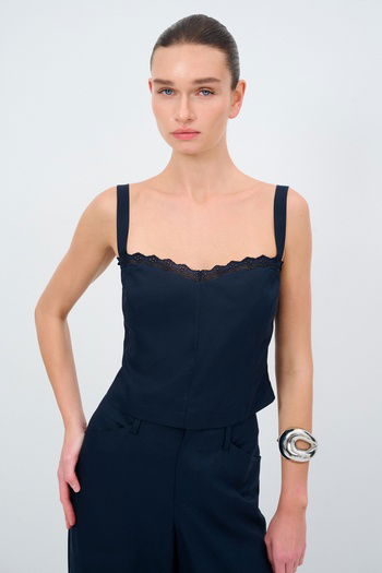 Moda Tutkusu Kolsuz Tencel Bluz
