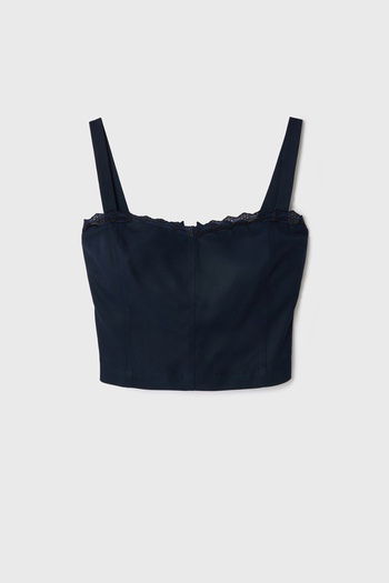 Moda Tutkusu Kolsuz Tencel Bluz