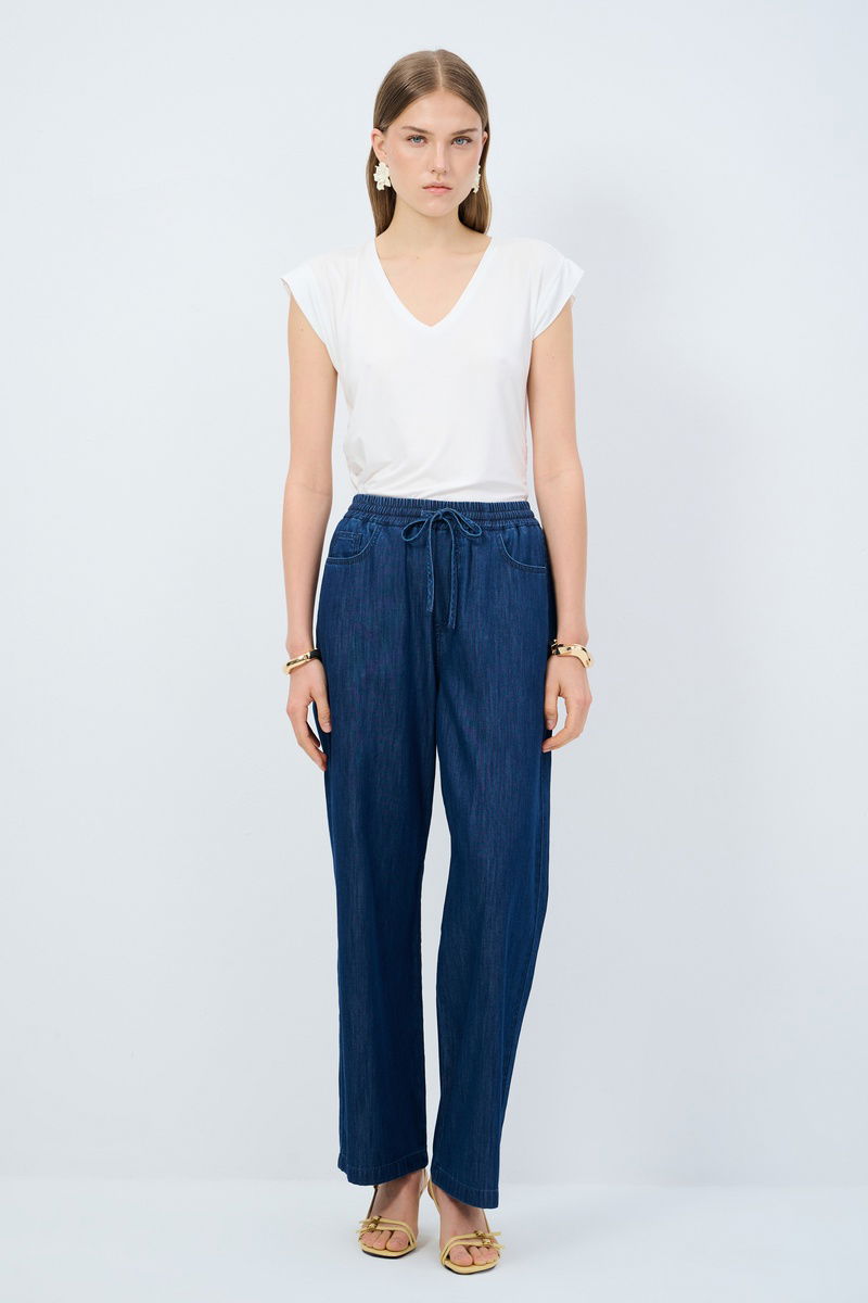 Bol Paça Denim Pantolon