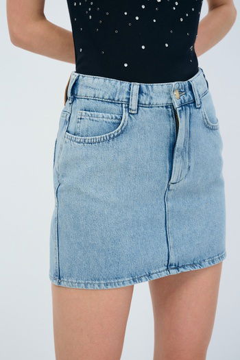 Mini Denim Etek