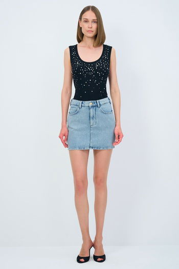 Mini Denim Etek