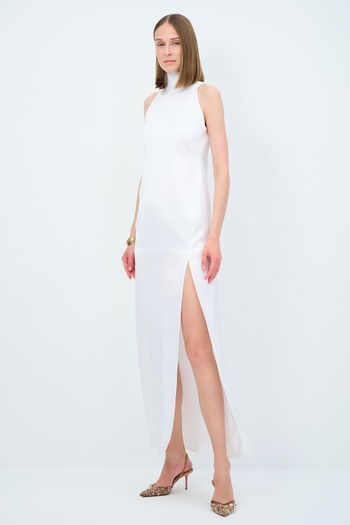 Night Zoom Halter Yaka Uzun Elbise
