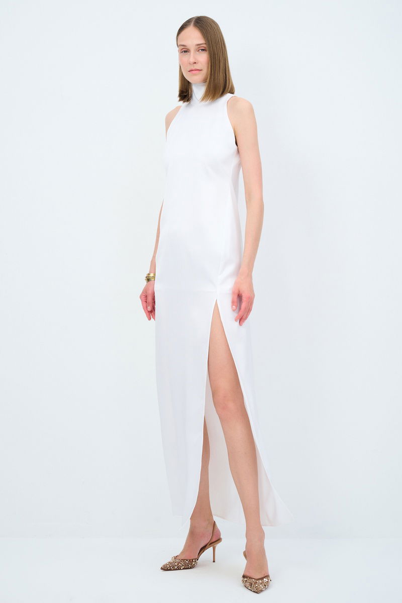 Night Zoom Halter Yaka Uzun Elbise