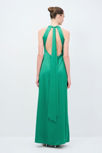 Night Zoom Halter Yaka Uzun Elbise